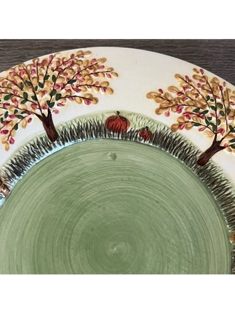 Yankee Candle Retired Autumn Harvest Halloween Candle Plates/Candle Holder